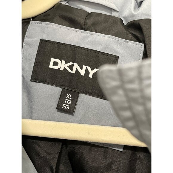 DKNY Dove Gray Winter Puffer Hooded Coat Size XL - Picture 5 of 7